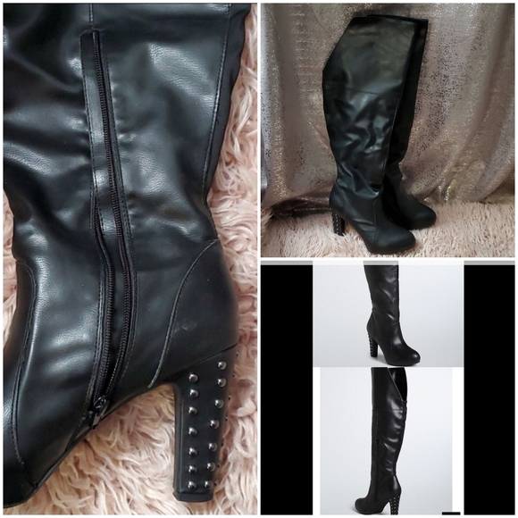 Torrid Studded Heel Over The Knee Boots. Never Worn - Picture 4 of 7